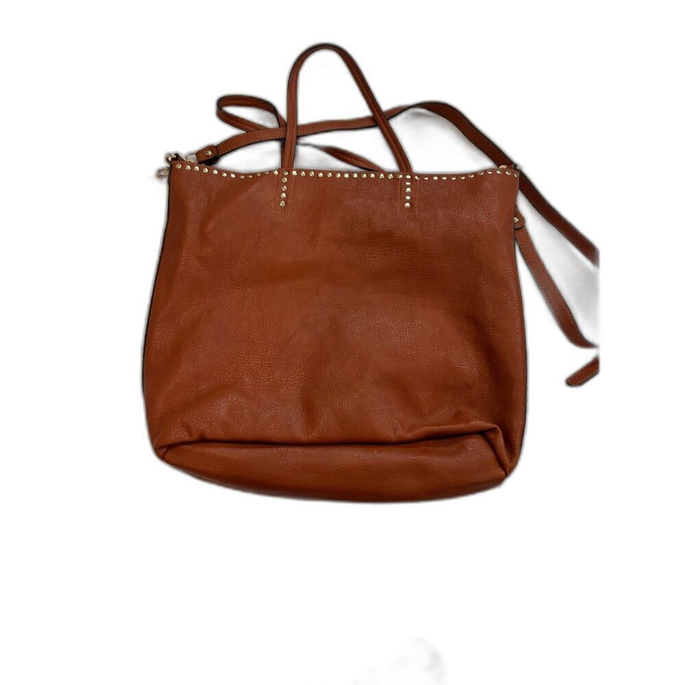 Stitch Fix Vegan Leather Bucket Bag Brown - Picture 2 of 9